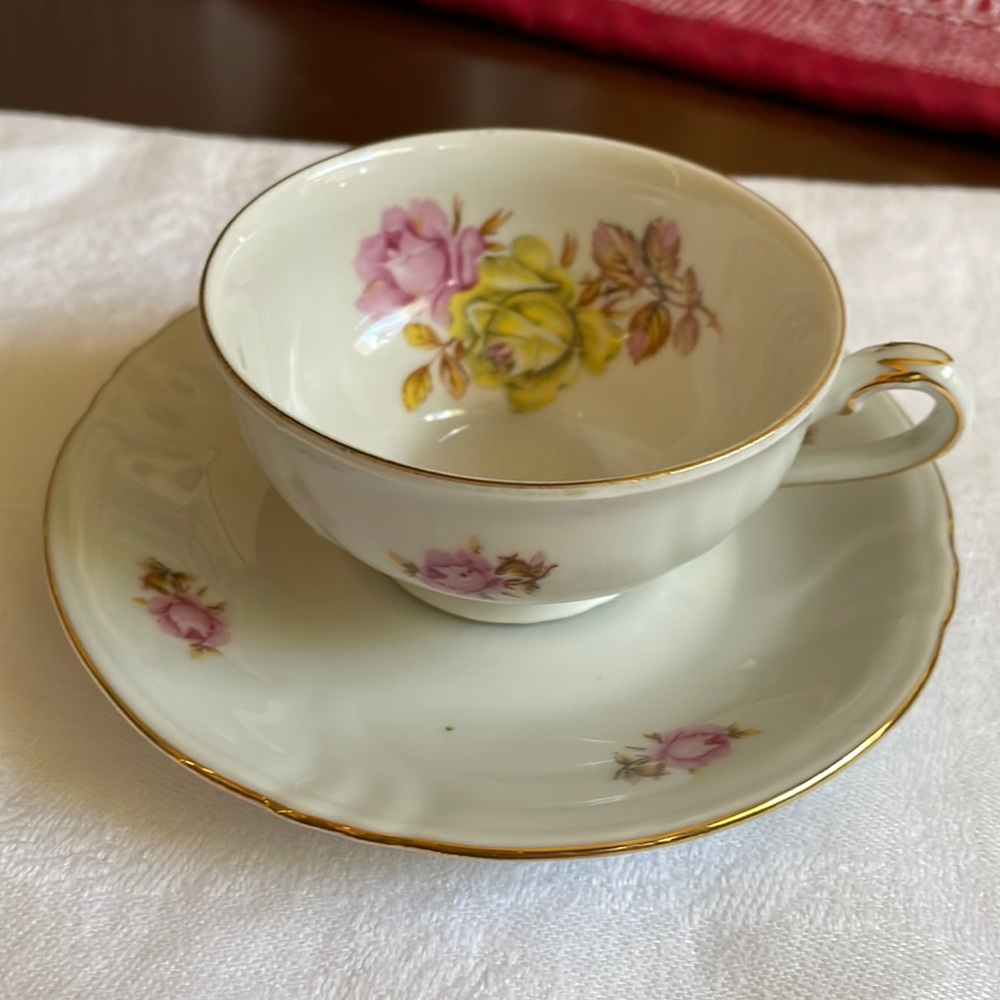 Vintage Winterling Bavaria Germany porcelain demitasse espresso Cup & Saucer set